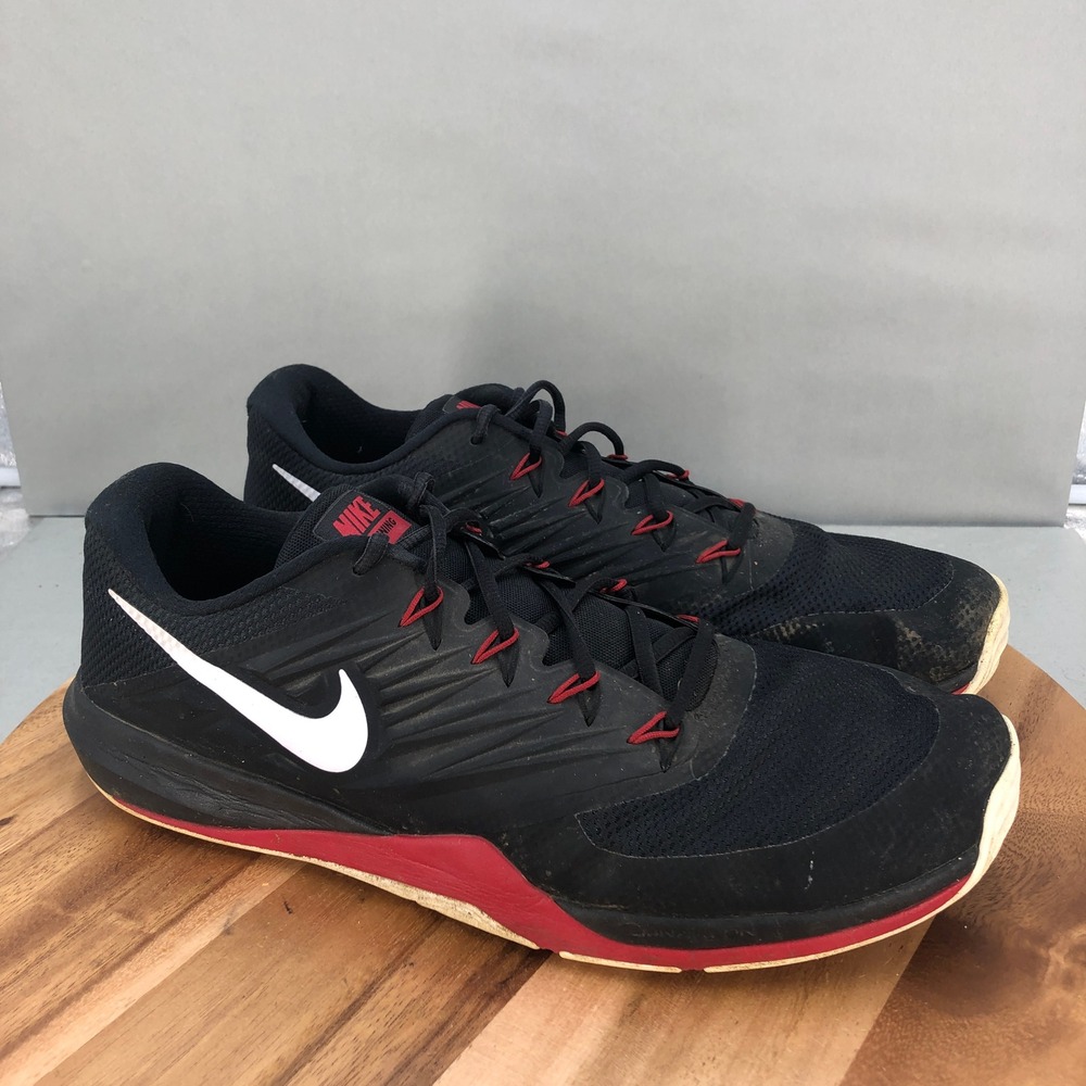 Nike Lunar Prime Iron 2 Training Shoes Mens 15 Black Mesh Lightweight Cushioned